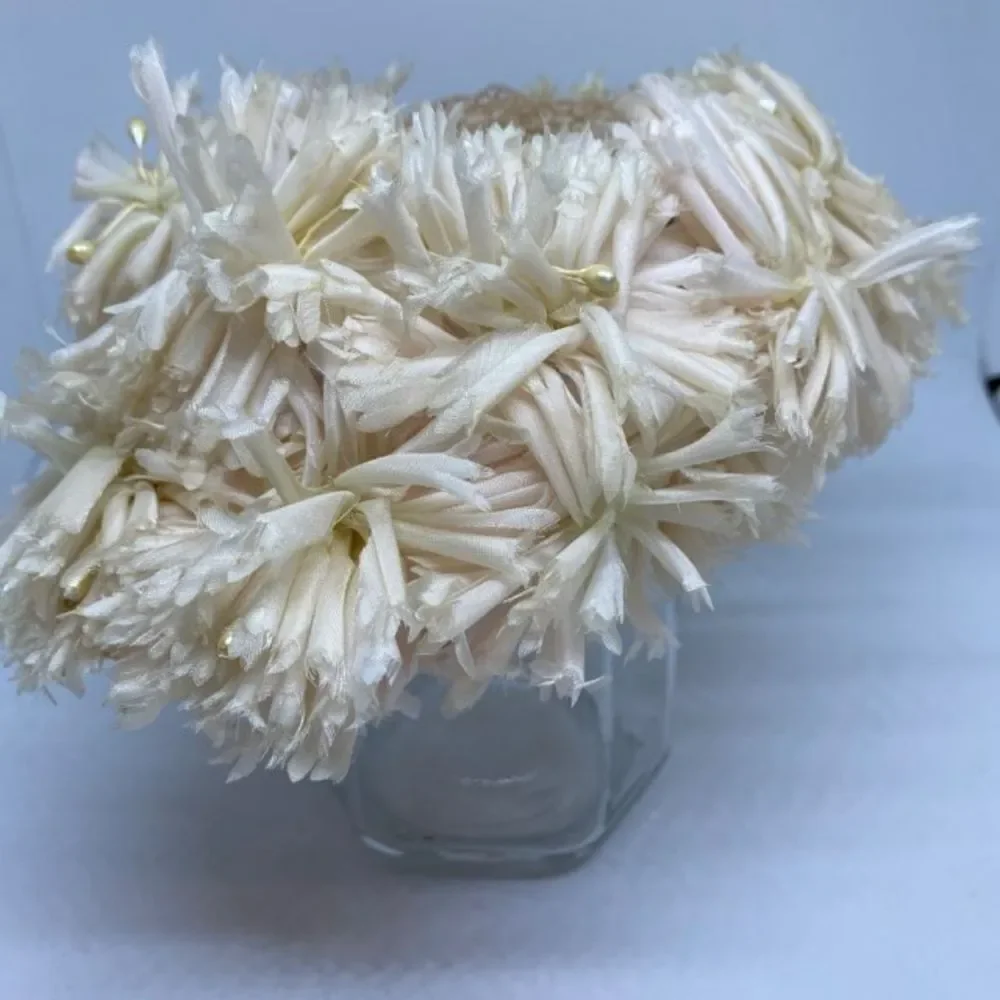 Vintage Pale Pink Flower Hat - Picture 2 of 7